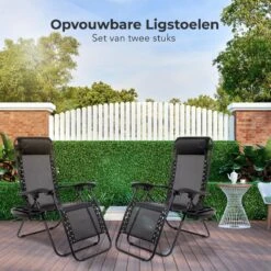 LifeGoods Opvouwbare Tuinstoelen - Verstelbaar Zonnescherm - 2 Stuks - 30°-90° Verstelbaar - Metaal - Zwart 22 LifeGoods Opvouwbare Tuinstoelen - Verstelbaar Zonnescherm - 2 Stuks - 30°-90° Verstelbaar - Metaal - Zwart -Fijne Tuinmeubelwinkel 1200x1200 275