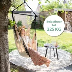 Vita5 XXL Hangstoel | Binnen&Buiten Hangnest | Incl. 2 Kussens En Boekenvak | Volwassenen&Kinderen | Hangmatstoel Tot 225kg | Beige 15 Vita5 XXL Hangstoel | Binnen&Buiten Hangnest | Incl. 2 Kussens En Boekenvak | Volwassenen&Kinderen | Hangmatstoel Tot 225kg | Beige -Fijne Tuinmeubelwinkel 1200x1200 289