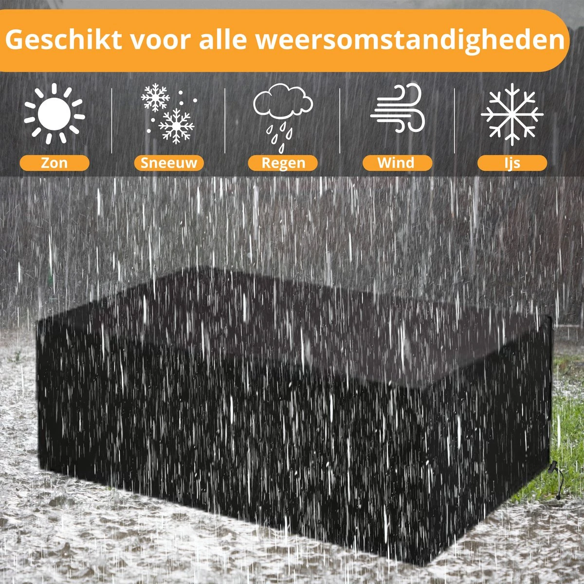 Beschermhoes Tuinmeubelen - Tuintafel - Loungeset - Tuinset - 213x132x74 Cm 3 Beschermhoes Tuinmeubelen - Tuintafel - Loungeset - Tuinset - 213x132x74 Cm - Afbeelding 3