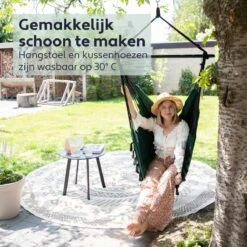 Vita5 XXL Hangstoel | Binnen&Buiten Hangnest | Incl. 2 Kussens En Boekenvak | Volwassenen&Kinderen | Hangmatstoel Tot 225kg | Donkergroen 16 Vita5 XXL Hangstoel | Binnen&Buiten Hangnest | Incl. 2 Kussens En Boekenvak | Volwassenen&Kinderen | Hangmatstoel Tot 225kg | Donkergroen -Fijne Tuinmeubelwinkel 1200x1200 316