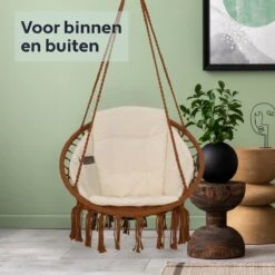 Vita5 Macramé Hangstoel - Voor Binnen En Buiten - Zonder Standaard - Incl. Kussen, Boekenvak En Beschermhoes - Tot 150kg - Bruin/Beige 20 Vita5 Macramé Hangstoel - Voor Binnen En Buiten - Zonder Standaard - Incl. Kussen, Boekenvak En Beschermhoes - Tot 150kg - Bruin/Beige -Fijne Tuinmeubelwinkel 1200x1200 335