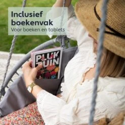 Vita5 Macramé Hangstoel - Voor Binnen En Buiten - Zonder Standaard - Incl. Kussen, Boekenvak En Beschermhoes - Tot 150kg - Grijs 14 Vita5 Macramé Hangstoel - Voor Binnen En Buiten - Zonder Standaard - Incl. Kussen, Boekenvak En Beschermhoes - Tot 150kg - Grijs -Fijne Tuinmeubelwinkel 1200x1200 341