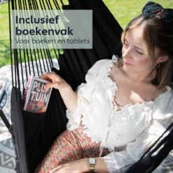 Vita5 XXL Hangstoel - Binnen&Buiten Hangnest - Incl. 2 Kussens En Boekenvak - Volwassenen&Kinderen - Hangmatstoel Tot 225kg - Zwart 13 Vita5 XXL Hangstoel - Binnen&Buiten Hangnest - Incl. 2 Kussens En Boekenvak - Volwassenen&Kinderen - Hangmatstoel Tot 225kg - Zwart -Fijne Tuinmeubelwinkel 1200x1200 352