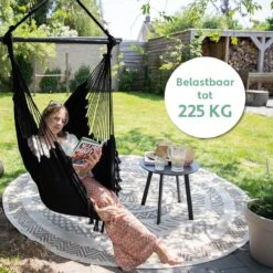 Vita5 XXL Hangstoel - Binnen&Buiten Hangnest - Incl. 2 Kussens En Boekenvak - Volwassenen&Kinderen - Hangmatstoel Tot 225kg - Zwart 15 Vita5 XXL Hangstoel - Binnen&Buiten Hangnest - Incl. 2 Kussens En Boekenvak - Volwassenen&Kinderen - Hangmatstoel Tot 225kg - Zwart -Fijne Tuinmeubelwinkel 1200x1200 354