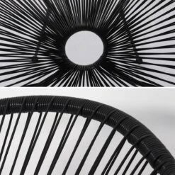 Set Van 2 Design Stoelen Ei-vormig - Acapulco Zwart - Stoelen 4 Poten Retro Design, Plastic Koorden, Binnen/buiten 11 Set Van 2 Design Stoelen Ei-vormig - Acapulco Zwart - Stoelen 4 Poten Retro Design, Plastic Koorden, Binnen/buiten -Fijne Tuinmeubelwinkel 1200x1200 372