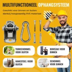 Itstrong® Plafondhaak Ophangsysteem Voor Binnen & Buiten – Ophanghaak Voor Bokszak – Schommel – Schommelstoel – Hangstoel - RVS 13 Itstrong® Plafondhaak Ophangsysteem Voor Binnen & Buiten – Ophanghaak Voor Bokszak – Schommel – Schommelstoel – Hangstoel - RVS -Fijne Tuinmeubelwinkel 1200x1200 405