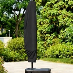 Merkloos Parasolhoes Met Rits En Trekkoord – Beschermhoes Voor Zweefparasol & Staande Parasol – Waterdicht Afdekhoes – Hoes Voor Hangparasol – Inclusief Opberghoes – Zwart - 205 Cm -Fijne Tuinmeubelwinkel 1200x1200 46