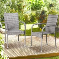 Casaria Polyrattan Tuinstoelen – 4 Stuks Stapelbaar – Grijs 12 Casaria Polyrattan Tuinstoelen – 4 Stuks Stapelbaar – Grijs -Fijne Tuinmeubelwinkel 1200x1200 469