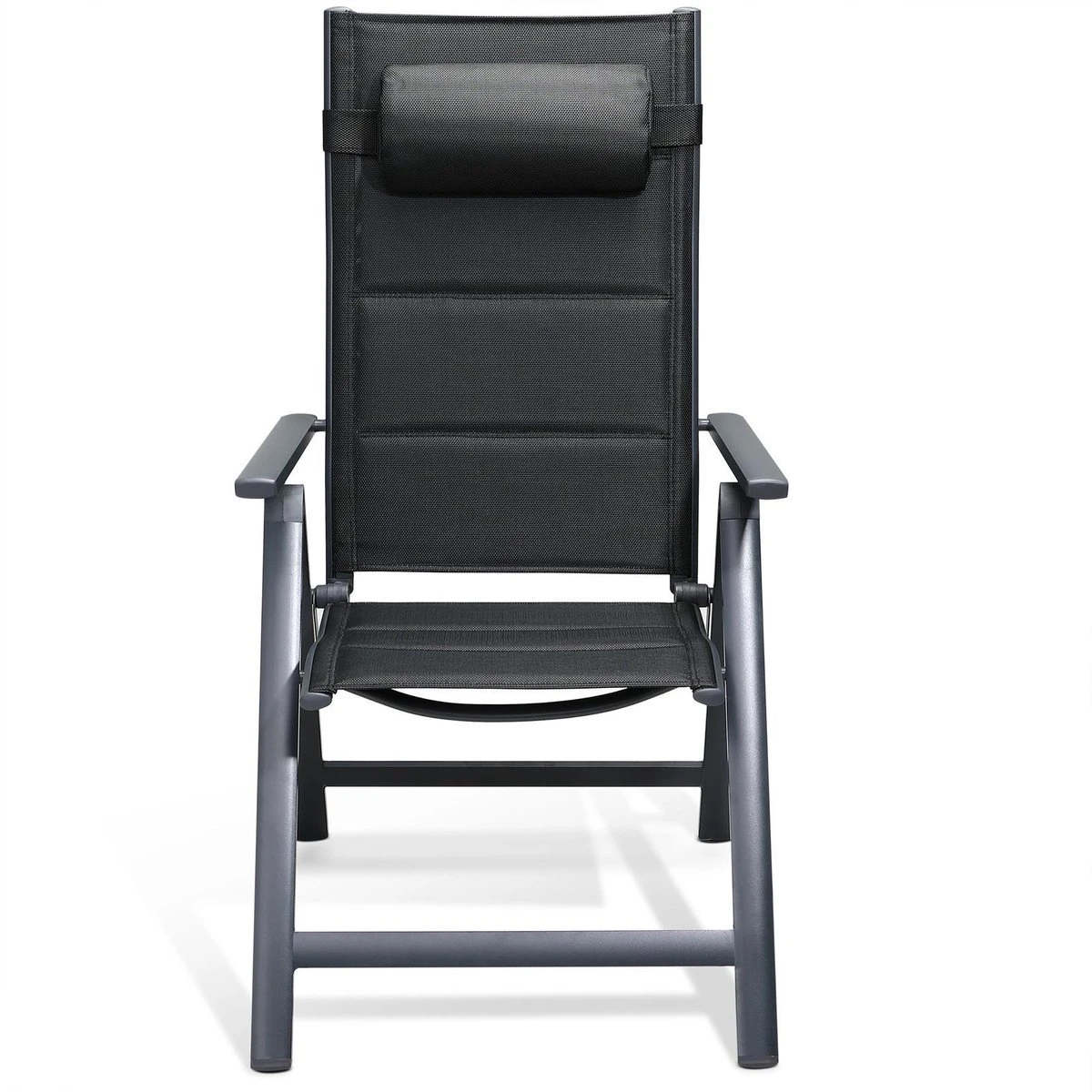 Casaria Tuinstoel Aluminium - 2 Stuks Inklapbaar - Antraciet 3 Casaria Tuinstoel Aluminium - 2 Stuks Inklapbaar - Antraciet - Afbeelding 3