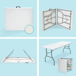LifeGoods Klaptafel - Inklapbaar - 70x180cm - Verstelbare Vouwtafel - Weerbestendig - Wit -Fijne Tuinmeubelwinkel 1200x1200 526