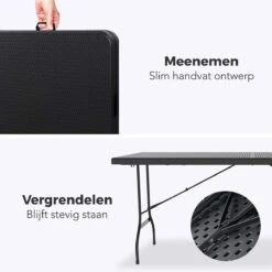 LifeGoods Klaptafel - Inklapbaar - 180 Cm - 6 Tot 8 Personen - Zwart 14 LifeGoods Klaptafel - Inklapbaar - 180 Cm - 6 Tot 8 Personen - Zwart -Fijne Tuinmeubelwinkel 1200x1200 566