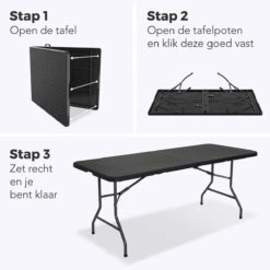 LifeGoods Klaptafel - Inklapbaar - 180 Cm - 6 Tot 8 Personen - Zwart 15 LifeGoods Klaptafel - Inklapbaar - 180 Cm - 6 Tot 8 Personen - Zwart -Fijne Tuinmeubelwinkel 1200x1200 567