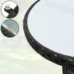 Casaria Polyrattan Bijzettafel 80cm Rond - 5mm Veiligheidsglas – Zwart 14 Casaria Polyrattan Bijzettafel 80cm Rond - 5mm Veiligheidsglas – Zwart -Fijne Tuinmeubelwinkel 1200x1200 593