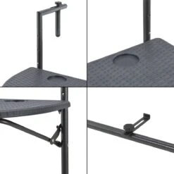 Balkontafel Cicala Inklapbaar 83,5x60x64 Cm Donkergrijs -Fijne Tuinmeubelwinkel 1200x1200 634