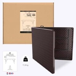 LifeGoods Klaptafel - Inklapbaar - 180 Cm - 6 Tot 8 Personen - Bruin 16 LifeGoods Klaptafel - Inklapbaar - 180 Cm - 6 Tot 8 Personen - Bruin -Fijne Tuinmeubelwinkel 1200x1200 659
