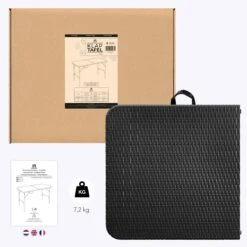 LifeGoods Klaptafel - Inklapbaar - 120 Cm - 4 Personen - Zwart -Fijne Tuinmeubelwinkel 1200x1200 671