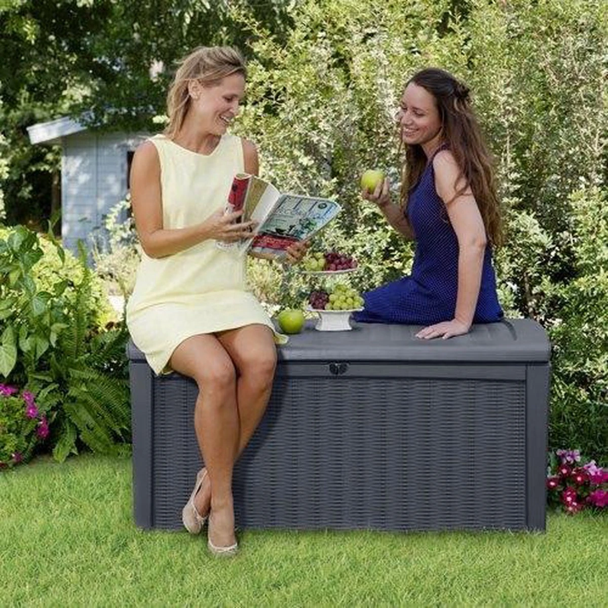 Keter - Borneo Opbergbox - 416 Liter - 129.5 X 62.5 X 70 Cm - Antraciet 11 Keter - Borneo Opbergbox - 416 Liter - 129.5 X 62.5 X 70 Cm - Antraciet - Afbeelding 11