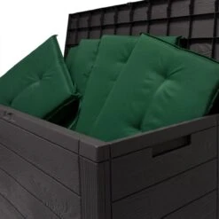 Merkloos Woody Tuin Opbergbox - 324 Liter 45x120x60 Cm - Tuinkussenbox - Antraciet/bruin -Fijne Tuinmeubelwinkel 1200x1200 728