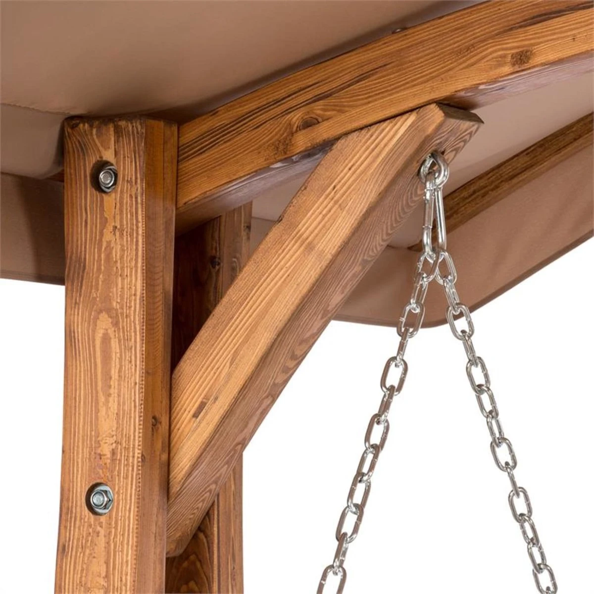 Bermuda Hollywoodschommel Tuinschommelbank 130 Cm 2-zits Zonneluifel 4 Bermuda Hollywoodschommel Tuinschommelbank 130 Cm 2-zits Zonneluifel - Afbeelding 4