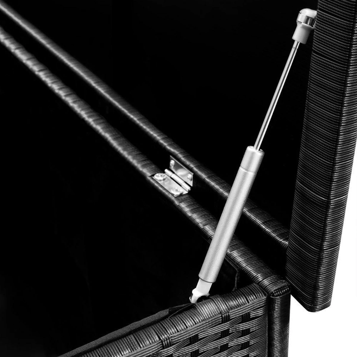 Casaria Wicker Opbergbox - Waterdicht 121,5cm Met Wielen - Grijs 4 Casaria Wicker Opbergbox - Waterdicht 121,5cm Met Wielen - Grijs - Afbeelding 4