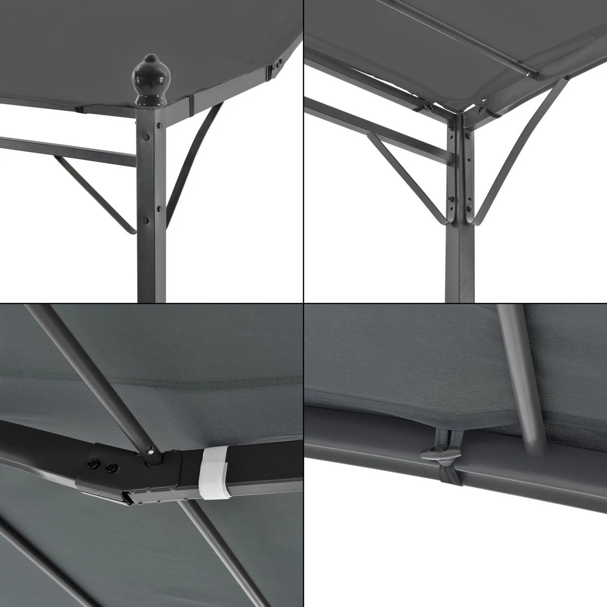 Pergola Tuinpaviljoen 300x250x243 Cm Antraciet Donkergrijs 7 Pergola Tuinpaviljoen 300x250x243 Cm Antraciet Donkergrijs - Afbeelding 7