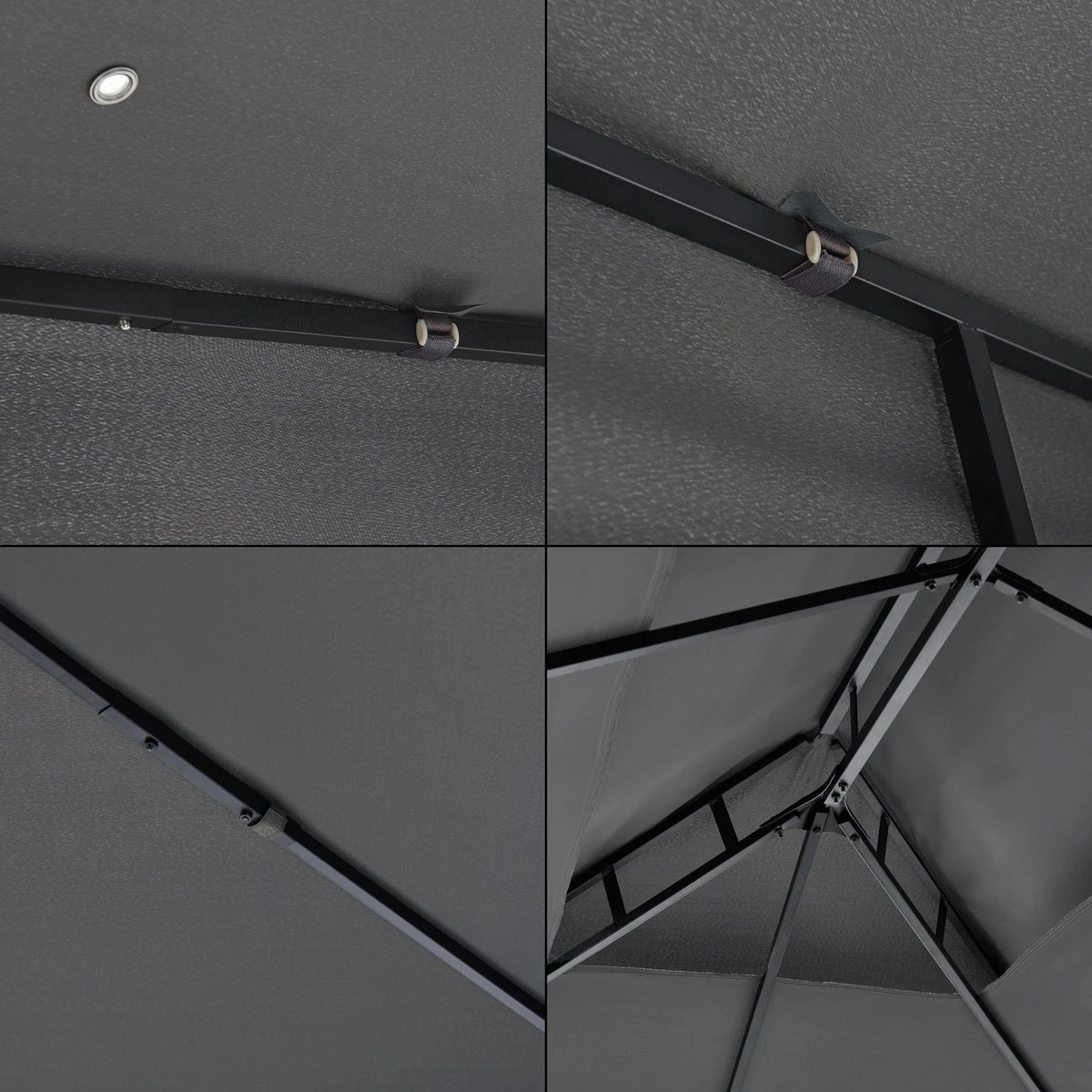 Paviljoen Lanciano Partytent 4x3x2,65 Cm Donkergrijs 3 Paviljoen Lanciano Partytent 4x3x2,65 Cm Donkergrijs - Afbeelding 3