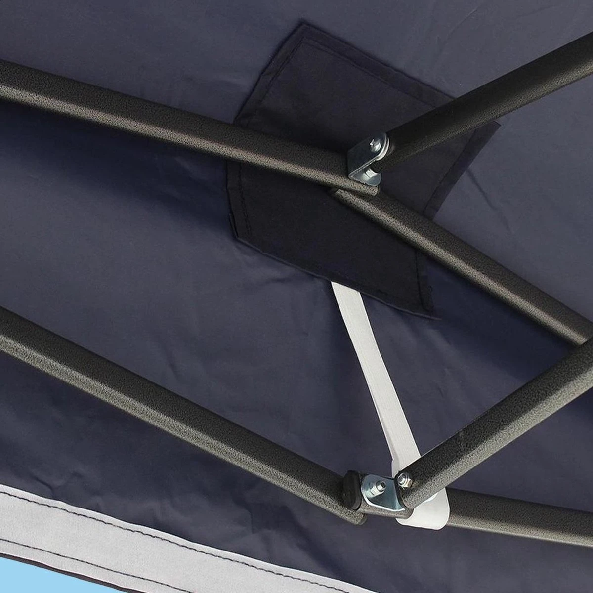 LifeGoods Partytent - 3x3 M - Easy Up - Opvouwbaar - Waterdicht - Draagtas Met Wieltjes - Donkerblauw 6 LifeGoods Partytent - 3x3 M - Easy Up - Opvouwbaar - Waterdicht - Draagtas Met Wieltjes - Donkerblauw - Afbeelding 6