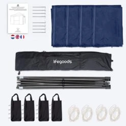 LifeGoods Partytent - 3x4.5 M - Easy Up - Opvouwbaar - Waterdicht - Draagtas Met Wieltjes - Donkerblauw 11 LifeGoods Partytent - 3x4.5 M - Easy Up - Opvouwbaar - Waterdicht - Draagtas Met Wieltjes - Donkerblauw -Fijne Tuinmeubelwinkel 1200x1200 871