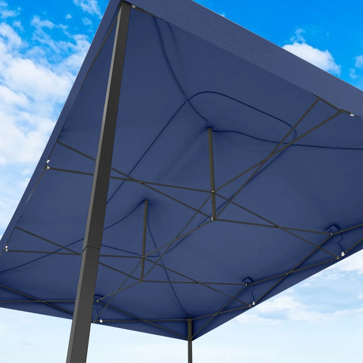LifeGoods Partytent - 3x4.5 M - Easy Up - Opvouwbaar - Waterdicht - Draagtas Met Wieltjes - Donkerblauw 9 LifeGoods Partytent - 3x4.5 M - Easy Up - Opvouwbaar - Waterdicht - Draagtas Met Wieltjes - Donkerblauw - Afbeelding 9