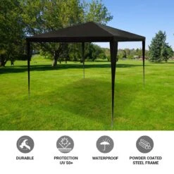 MaxxGarden Partytent - Paviljoen - 3x3 - Waterdicht - Zwart 11 MaxxGarden Partytent - Paviljoen - 3x3 - Waterdicht - Zwart -Fijne Tuinmeubelwinkel 1200x1200 888