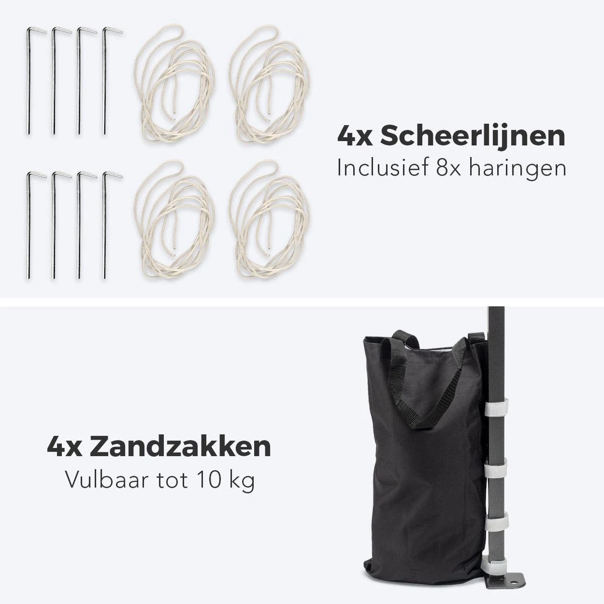 LifeGoods Partytent - 3x3 M - Easy Up - Opvouwbaar - Waterdicht - Draagtas Met Wieltjes - Beige 3 LifeGoods Partytent - 3x3 M - Easy Up - Opvouwbaar - Waterdicht - Draagtas Met Wieltjes - Beige - Afbeelding 3