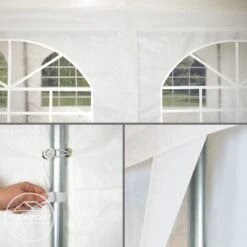 Hoogwaardige Partytent 3x6 M Van 240 G/m² PE Zeil Tuintent Feesttent Waterdicht In Wit -Fijne Tuinmeubelwinkel 1200x1200 921