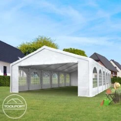 Hoogwaardige Partytent 3x6 M Van 240 G/m² PE Zeil Tuintent Feesttent Waterdicht In Wit -Fijne Tuinmeubelwinkel 1200x1200 924
