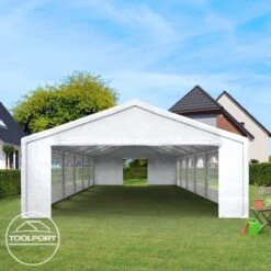 Hoogwaardige Partytent 3x6 M Van 240 G/m² PE Zeil Tuintent Feesttent Waterdicht In Wit -Fijne Tuinmeubelwinkel 1200x1200 925