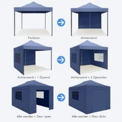 LifeGoods Partytent - 3x4.5 M - Zijwanden - Easy Up - Opvouwbaar - Waterdicht - Draagtas Met Wieltjes - Donkerblauw 17 LifeGoods Partytent - 3x4.5 M - Zijwanden - Easy Up - Opvouwbaar - Waterdicht - Draagtas Met Wieltjes - Donkerblauw -Fijne Tuinmeubelwinkel 1200x1200 937