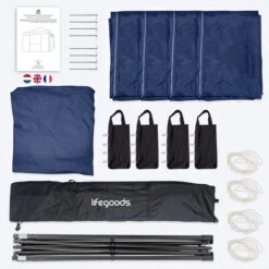 LifeGoods Partytent - 3x4.5 M - Zijwanden - Easy Up - Opvouwbaar - Waterdicht - Draagtas Met Wieltjes - Donkerblauw 19 LifeGoods Partytent - 3x4.5 M - Zijwanden - Easy Up - Opvouwbaar - Waterdicht - Draagtas Met Wieltjes - Donkerblauw -Fijne Tuinmeubelwinkel 1200x1200 939