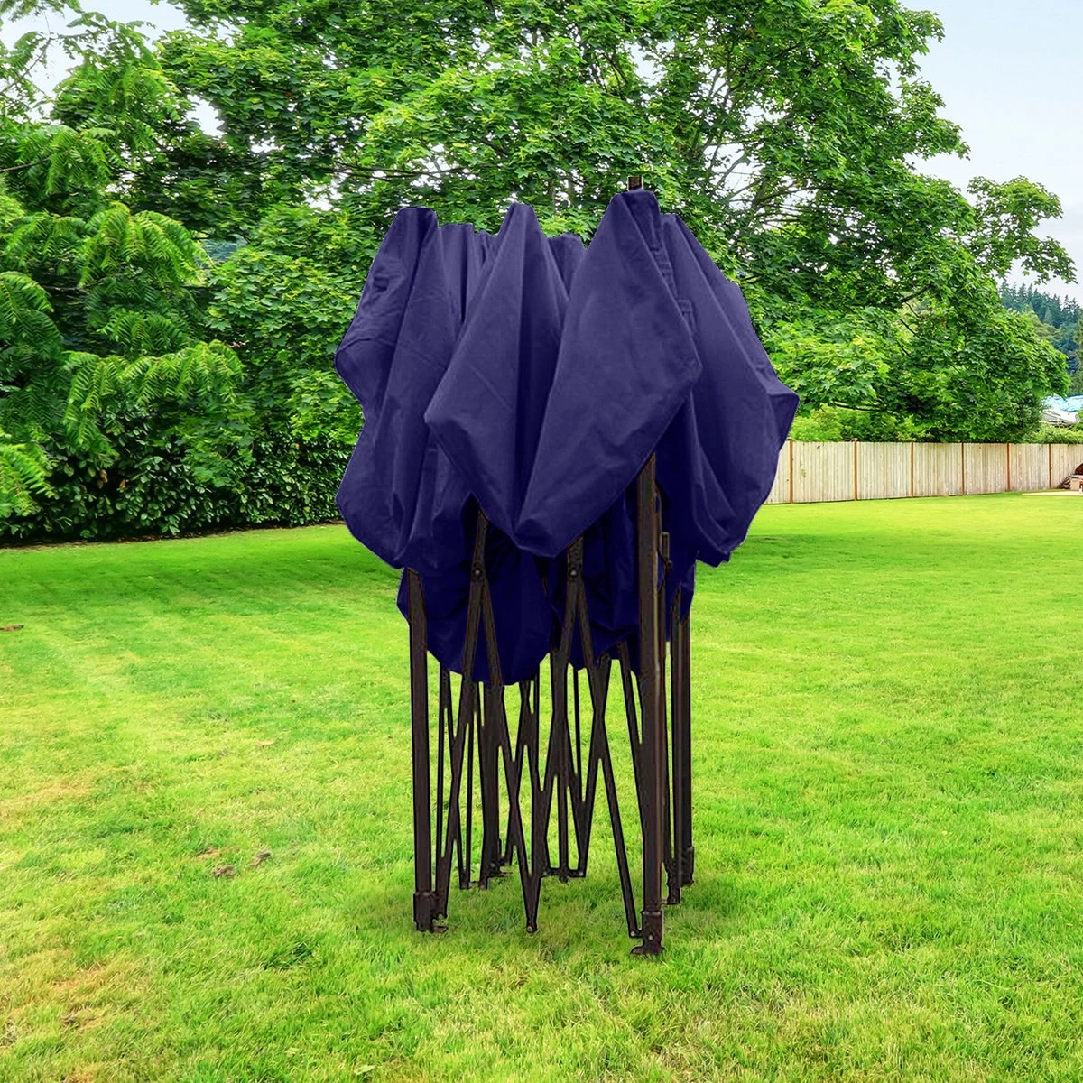 LifeGoods Partytent - 3x3 M - Zijwanden - Easy Up - Opvouwbaar - Waterdicht - Draagtas Met Wieltjes - Donkerblauw 2 LifeGoods Partytent - 3x3 M - Zijwanden - Easy Up - Opvouwbaar - Waterdicht - Draagtas Met Wieltjes - Donkerblauw - Afbeelding 2