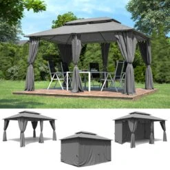 El Jardin - Partytent - 4x3 - Waterdicht Dak - Wanden - Solar - Antraciet Paviljoen 9 El Jardin - Partytent - 4x3 - Waterdicht Dak - Wanden - Solar - Antraciet Paviljoen -Fijne Tuinmeubelwinkel 1200x1200 952