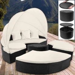 Casaria Polyrattan Zonne-Eiland Ø185cm – Incl. Kussens - Zwart Crème 27 Casaria Polyrattan Zonne-Eiland Ø185cm – Incl. Kussens - Zwart Crème -Fijne Tuinmeubelwinkel 1200x1200 959