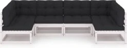 Decoways - 6-delige Loungeset Met Kussens Massief Grenenhout Wit 13 Decoways - 6-delige Loungeset Met Kussens Massief Grenenhout Wit -Fijne Tuinmeubelwinkel 1200x457
