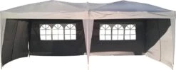 Partytent 3x6m Easy Up - 6 Zijwanden - Grijs