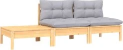 VidaXL 3-delige Loungeset Met Grijze Kussens Massief Grenenhout 29 VidaXL 3-delige Loungeset Met Grijze Kussens Massief Grenenhout -Fijne Tuinmeubelwinkel 1200x491