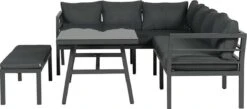 Blakes Lounge Diningset - 4 Delig - Donker Grijs -Fijne Tuinmeubelwinkel 1200x528