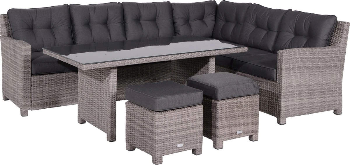 Garden Impressions Blue Bird Dining Loungeset 5-delig - Rechts - Bruin/antraciet 1 Garden Impressions Blue Bird Dining Loungeset 5-delig - Rechts - Bruin/antraciet