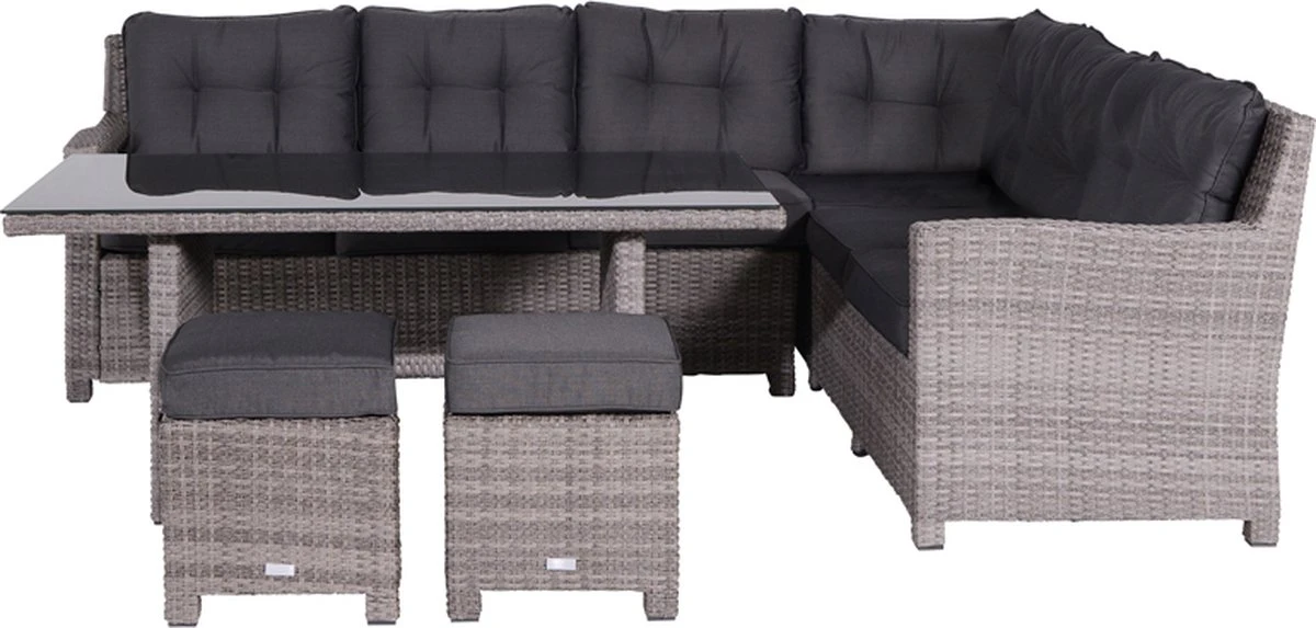 Garden Impressions Blue Bird Dining Loungeset 5-delig - Rechts - Bruin/antraciet 2 Garden Impressions Blue Bird Dining Loungeset 5-delig - Rechts - Bruin/antraciet - Afbeelding 2