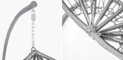 Hangstoel - Ei Stoel - Met Grijze Standaard & Kussens - Tot 125kg 12 Hangstoel - Ei Stoel - Met Grijze Standaard & Kussens - Tot 125kg -Fijne Tuinmeubelwinkel 1200x594 1