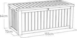 Keter Rockwood Opbergbox - 570L - 155x72,4x64,4cm - Grafiet -Fijne Tuinmeubelwinkel 1200x602 2