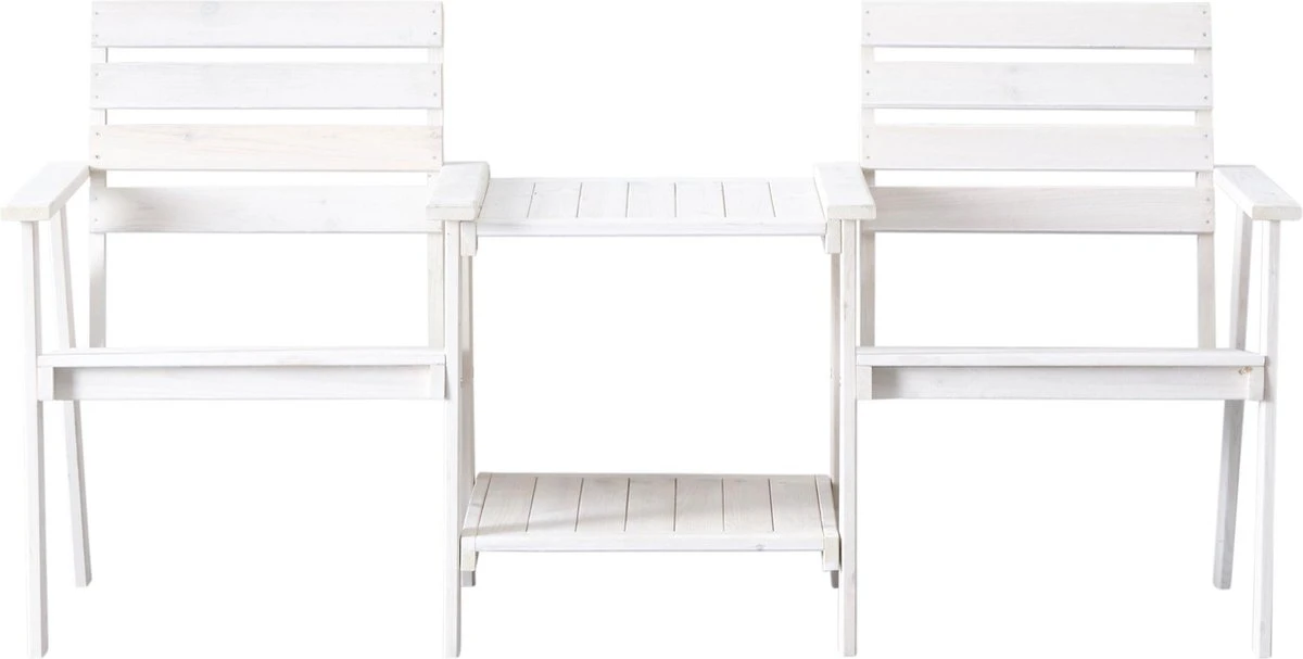 Tuinbank - Romeo Tete A Tete - Wit - 170cm 7 Tuinbank - Romeo Tete A Tete - Wit - 170cm - Afbeelding 7