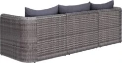 VidaXL 3-delige Loungeset Met Kussens Poly Rattan Grijs -Fijne Tuinmeubelwinkel 1200x621