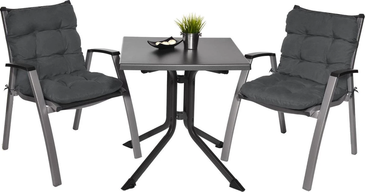 Beautissu Flair NL – Set Van 2 Tuinkussen Lage Rug Antraciet – 100x50 Cm – Zitkussen Matraskussen Voor Tuin Meubelen 7 Beautissu Flair NL – Set Van 2 Tuinkussen Lage Rug Antraciet – 100x50 Cm – Zitkussen Matraskussen Voor Tuin Meubelen - Afbeelding 7